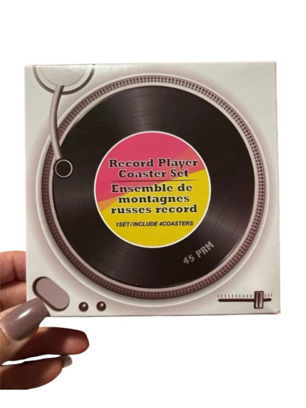 Record player coaster set
